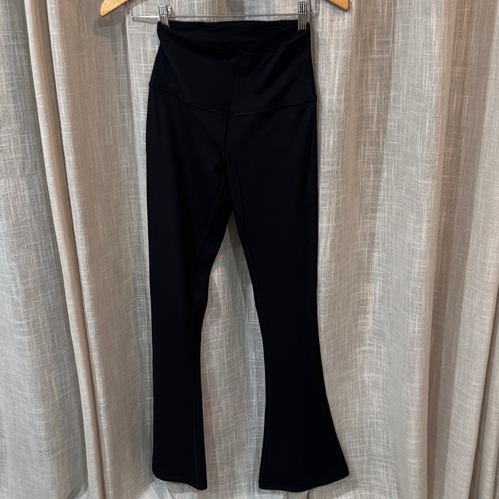 lululemon athletica Black Ribbed High-Rise Leggings